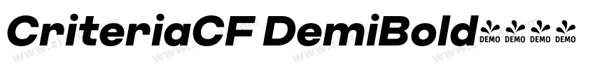 CriteriaCF DemiBold字体转换